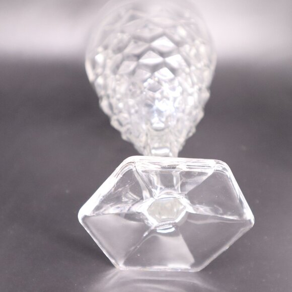 Fostoria American Clear Glass 6 7/8” Water Wine Goblets Hex Foot set of 4 vtg - Picture 7 of 10